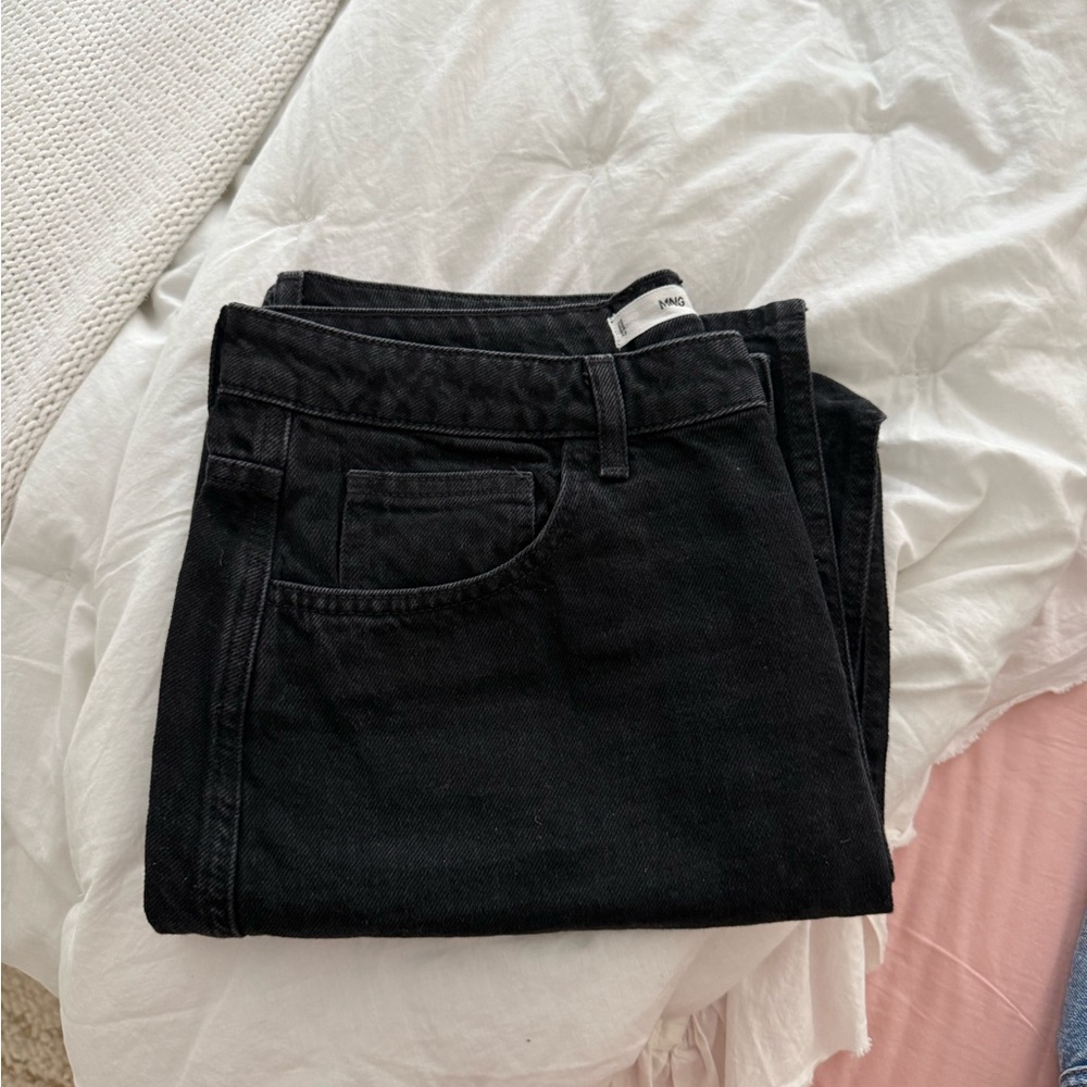 Mango Women's Black Jean Skirt